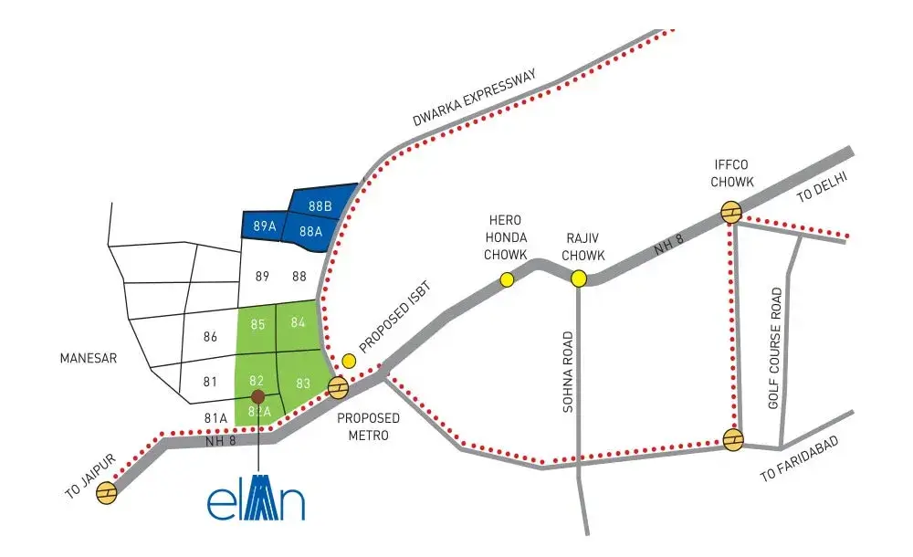 elan the mall location map