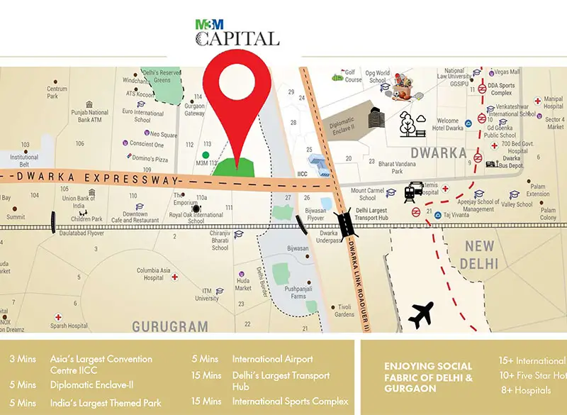 M3M Capital location map